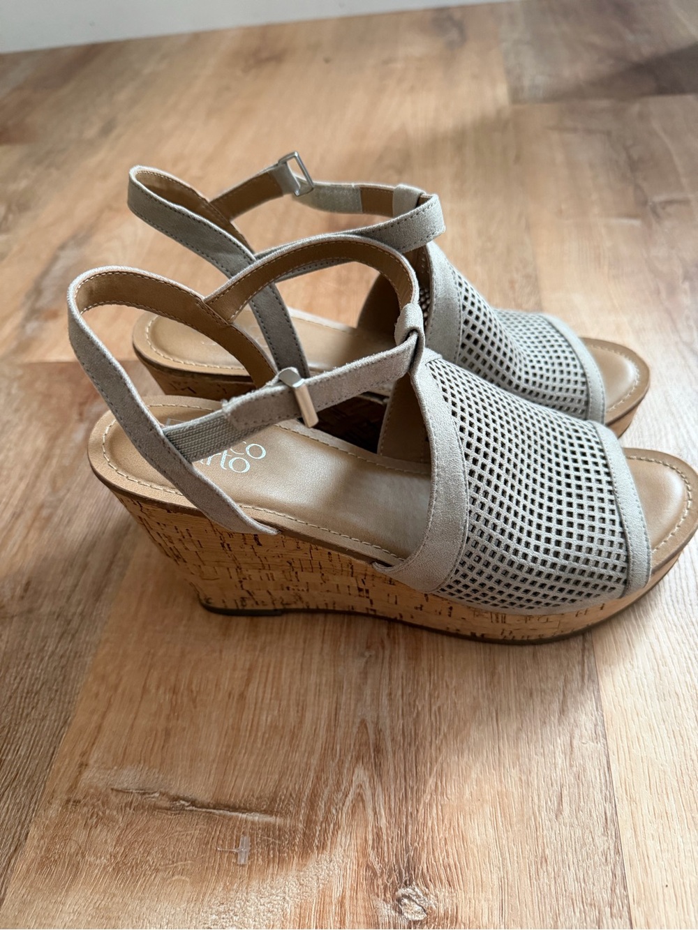 Franco Sarto Canyon Suede Cork Wedge Sandals | Women’s 9